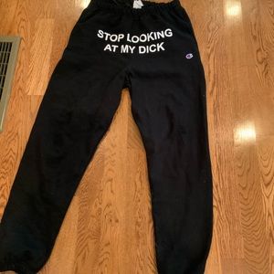 Pizzaslime stop looking at my d pants black medium